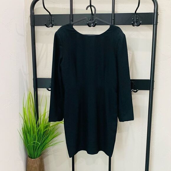 Ann Taylor black dress with black polka dots size 10 - Picture 1 of 7